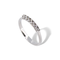 Anello veretta da donna in oro bianco 18 kt con diamanti naturali 0.12 ct G VS – Idee Preziose dal 1987 - IP.AK18B/66D